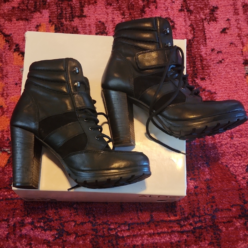 ALDO Black Lace-Up Women's Boots